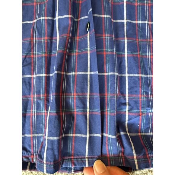 Vintage Summit Hill Plaid Shirt Dress Blue Red Cotton Long Sleeve A-Line Size 4 - Picture 7 of 7